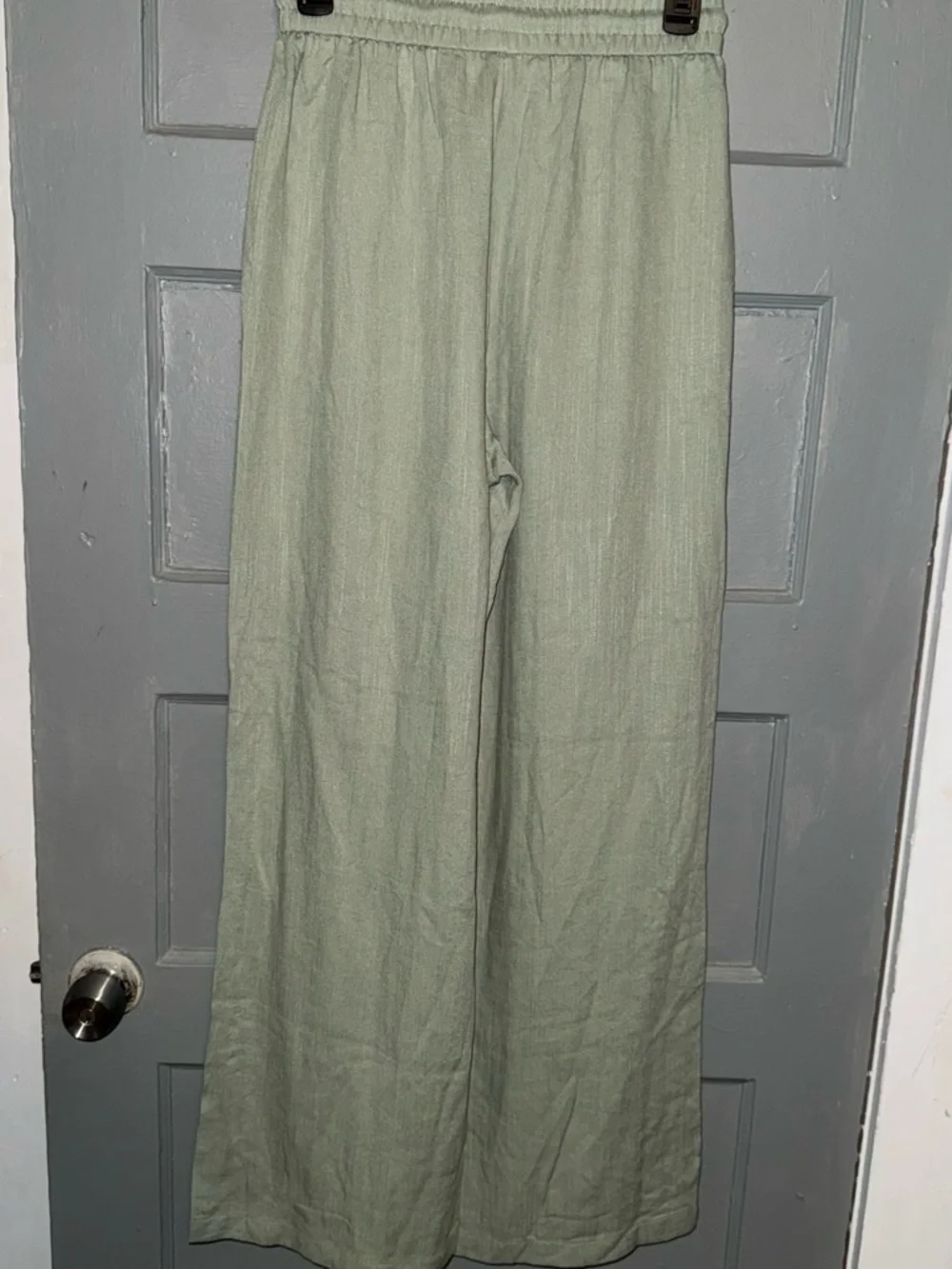 HALARA Sage Green Wide-Leg Drawstring Chinos